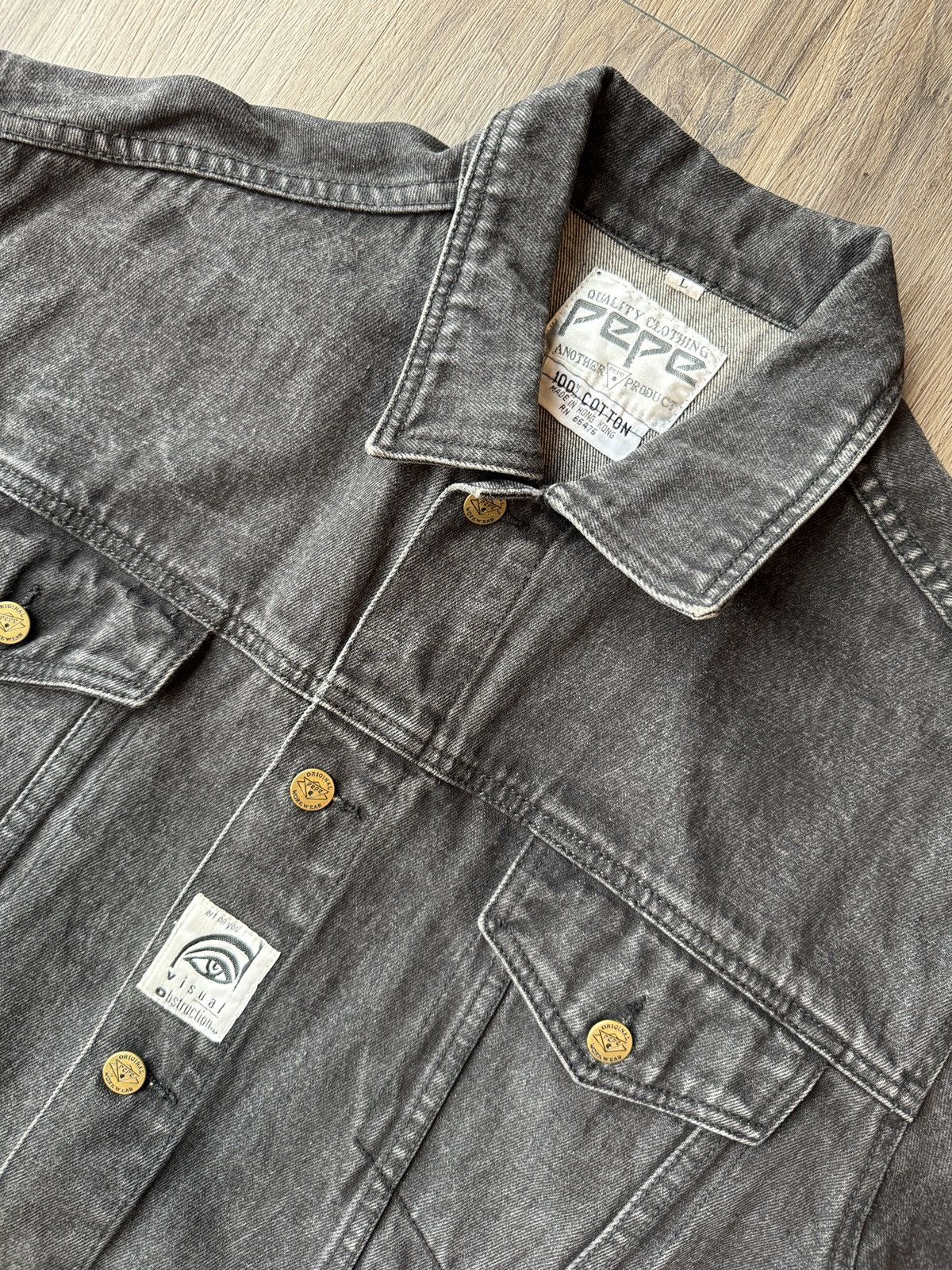 Pepe Jeans Vintage Pepe Denim Jacket Reworked 1988 Artwear Rob Shepherd Size US L / EU 52-54 / 3 - 6 Thumbnail