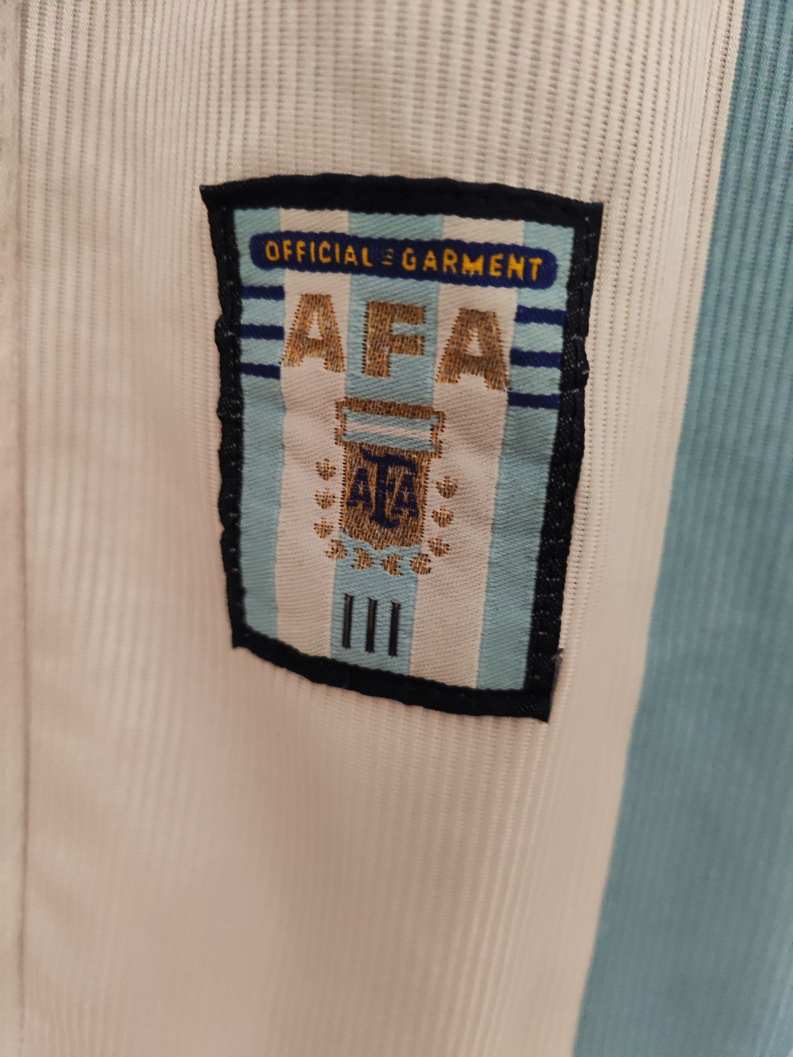 Adidas Vintage Adidas Argentina 1998 Home Jersey w/ Rare Size US XXL / EU 58 / 5 - 2 Thumbnail