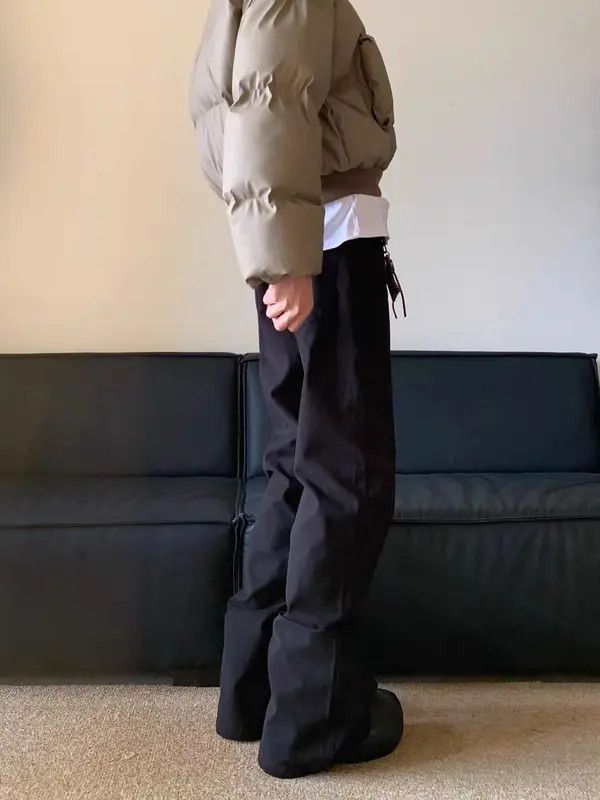 Japanese Brand Honjoh x ishi Street Simple Black Micro Flare Jeans Size US 30 / EU 46 - 5 Thumbnail