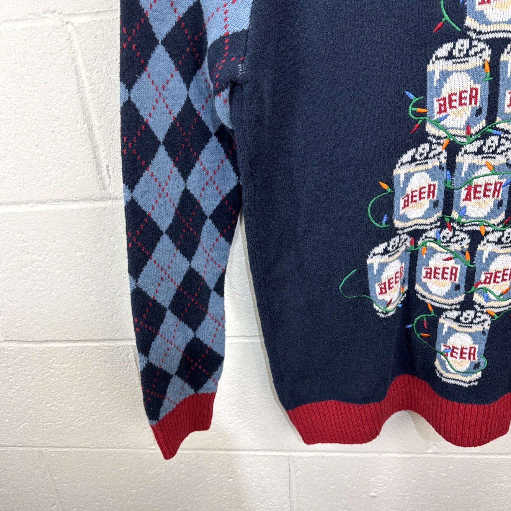 TravisMathew Travis Mathew Sweater Shirt MENS XL Christmas Ugly Sweater Graphic Print Santa Beer Blue Knit Pullover Mens XL Christmas 90s? Wait no. Size US XL / EU 56 / 4 - 6 Thumbnail