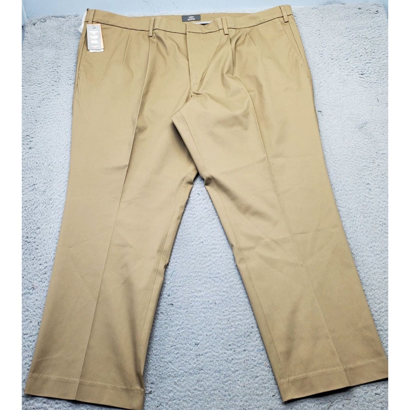 Dockers DOCKERS Mens Khaki Pants 48x30 Tan Pleated Casual Straight Leg Slash Pockets Mens Size 48 Tan Khaki Pants Size US 32 / EU 48 - 2 Thumbnail