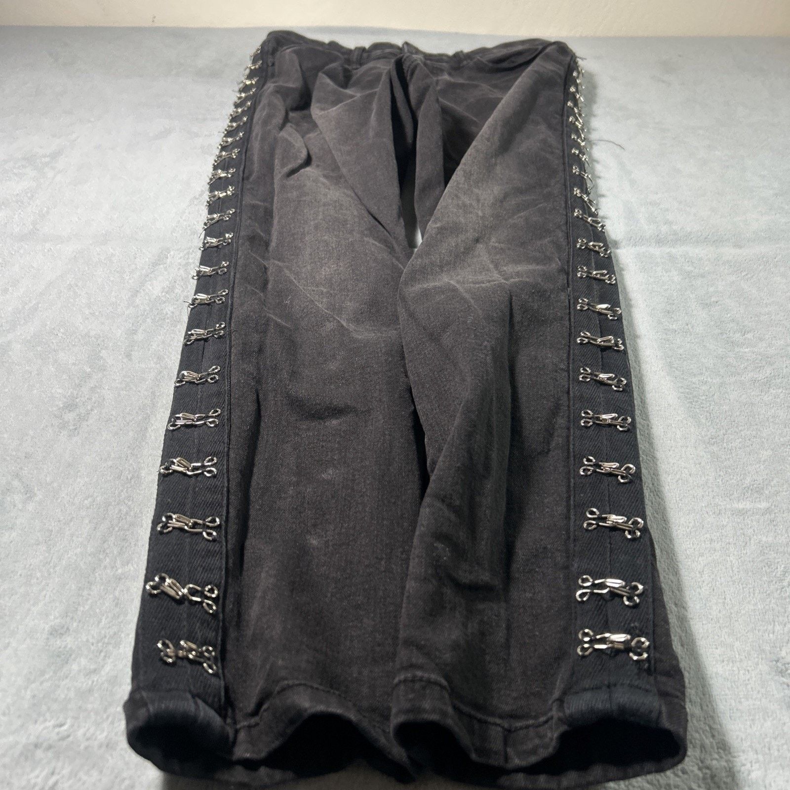 Blackhawk! Y2k 2000s Metal Hook Studs Jeans Ws 9 Skater Grunge Gothic Size 30" / US 8 / IT 44 - 2 Thumbnail