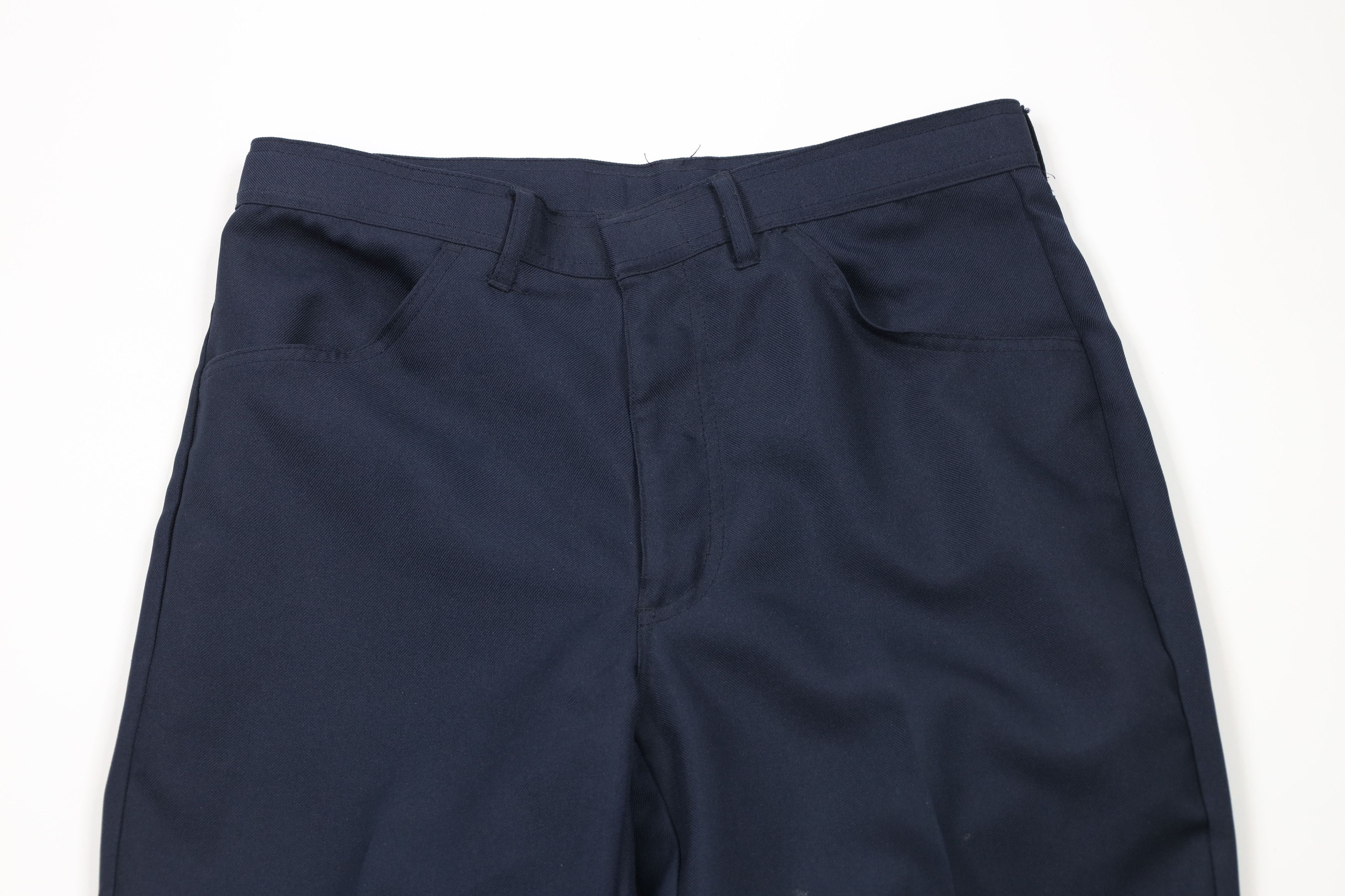 Vintage Vintage 90s Streetwear Distressed Wide Leg Chino Pants Navy Size US 32 / EU 48 - 2 Thumbnail