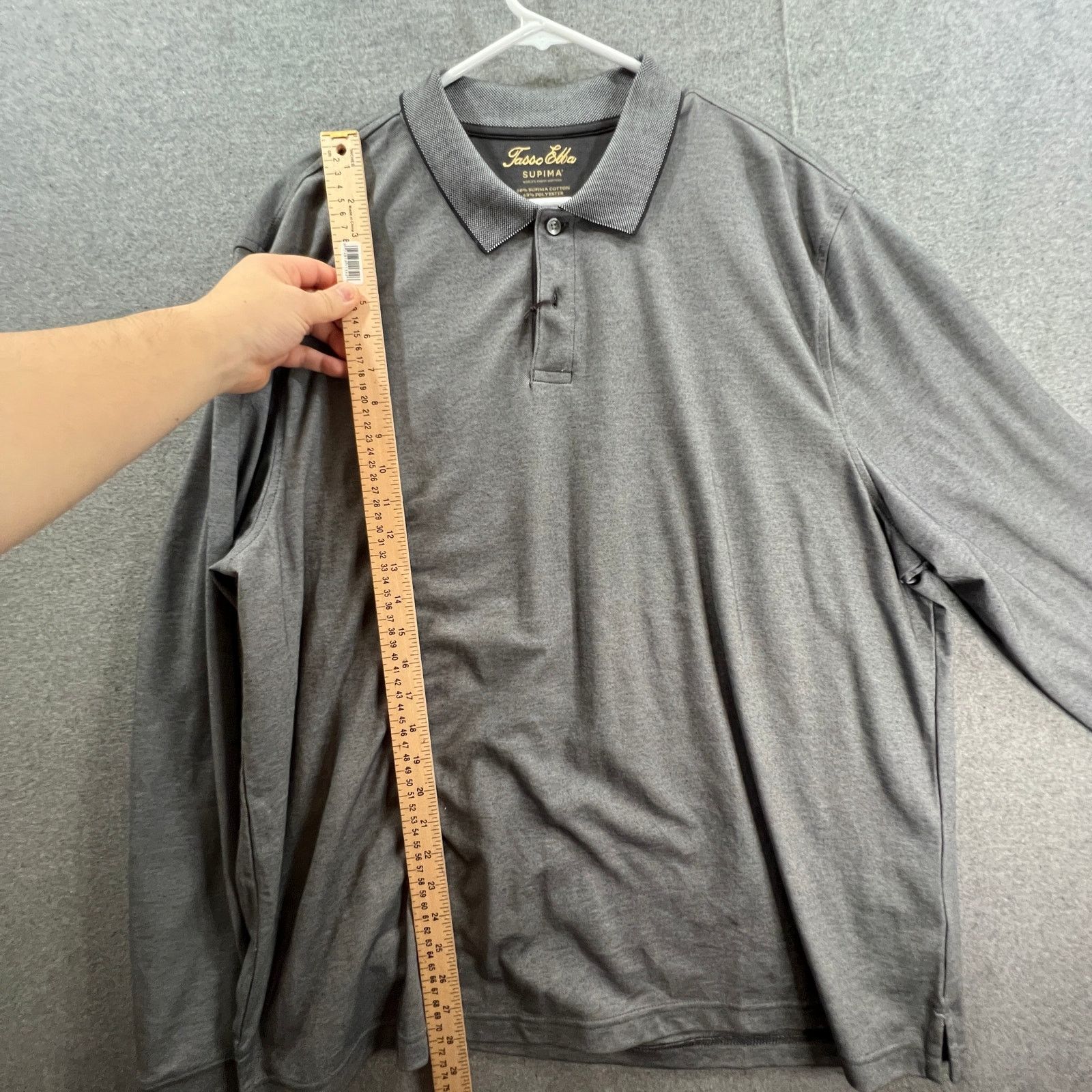 Tasso Elba Tasso Elba Shirt Adult Size XXL Gray Long Sleeve Size US XXL / EU 58 / 5 - 7 Thumbnail