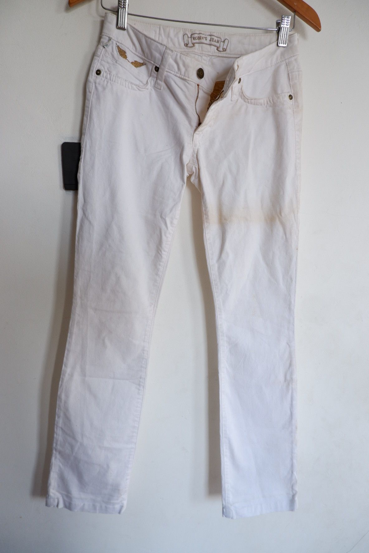 Robins Jeans Robins Jeans Gold Studded Stretch Jeans Size US 26 / EU 42 - 9 Thumbnail