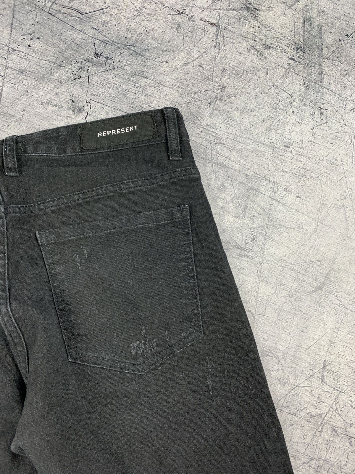 Represent Clo. Represent Clo. Knee Destroyer Denim Black Skinny Jeans Sz 30 Size US 30 / EU 46 - 15 Thumbnail
