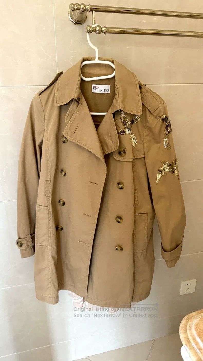 Valentino Valentino Swallow embroidered heavy work trench coat Size XS / US 0-2 / IT 36-38 - 1 Thumbnail
