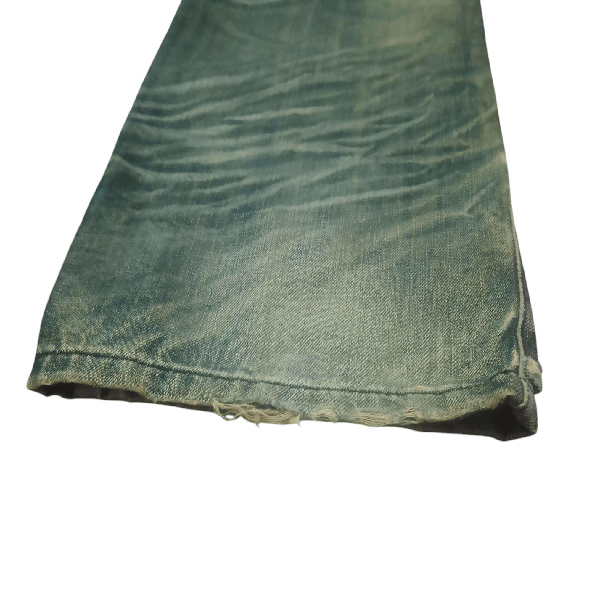 The GV Gallery Vintage New Boy London Flared Distressed Jeans Size US 34 / EU 50 - 20 Thumbnail