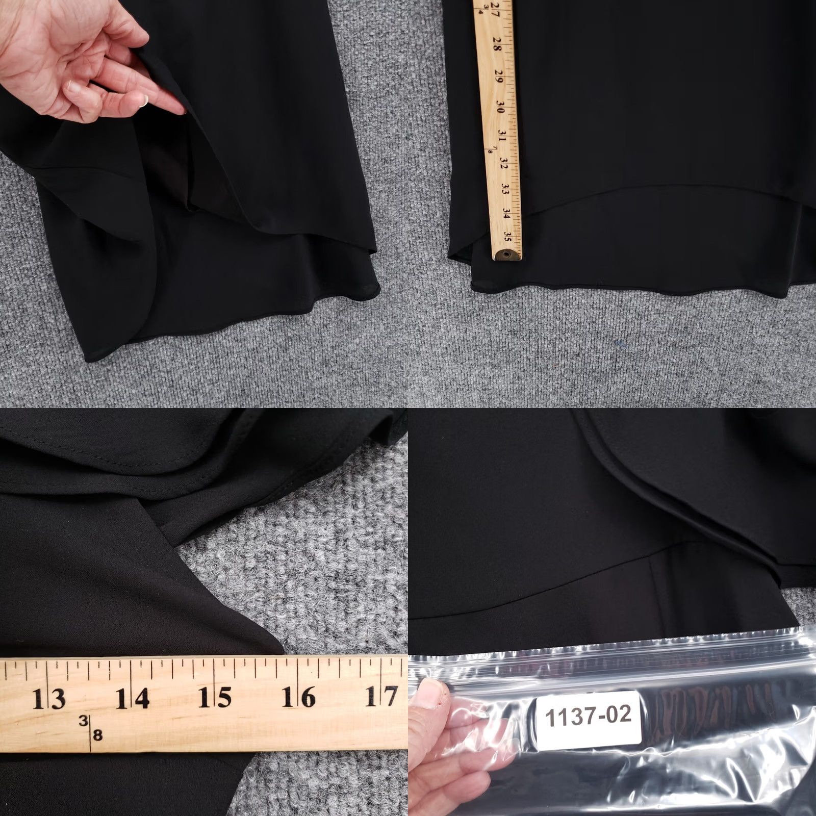 Bar III Bar III Dress Womens XS Black A-Line Cold Shoulder Sleeves Hi-Low Polyester Size XS / US 0-2 / IT 36-38 - 8 Thumbnail
