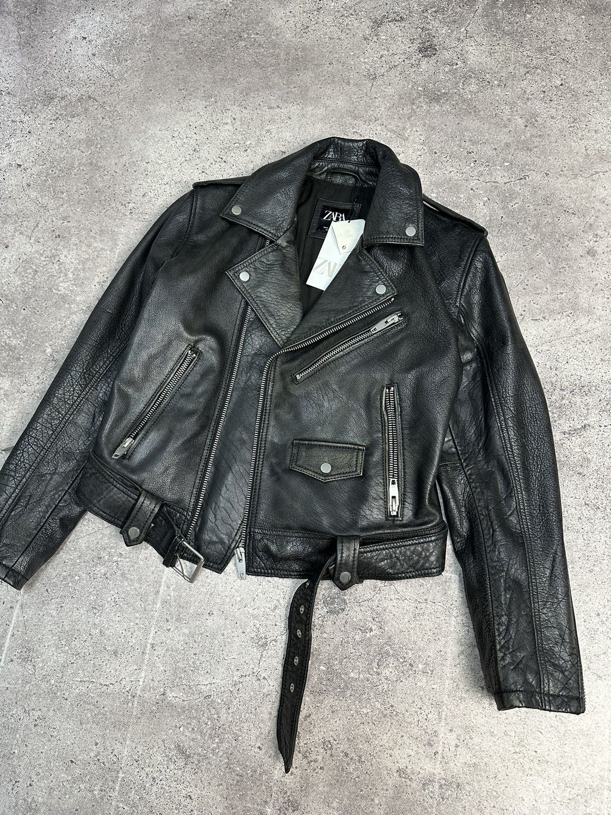 If Six Was Nine × Vintage Vintage Bomber Cropped Leather Jacket Archival Distressed Size US M / EU 48-50 / 2 - 6 Thumbnail