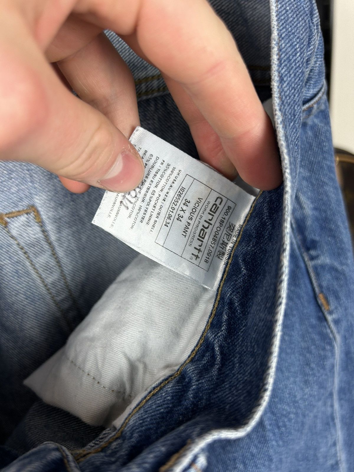 Carhartt × Carhartt Wip × Vintage Carhartt vicious Pants Black Y2K Vintage Size US 34 / EU 50 - 9 Thumbnail