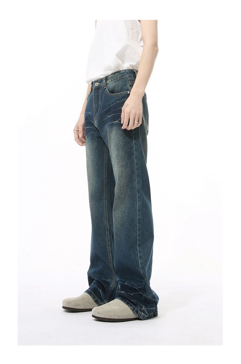 Japanese Brand × Jean Blue slim fit ripple casual washed flared jeans Size US 32 / EU 48 - 6 Thumbnail
