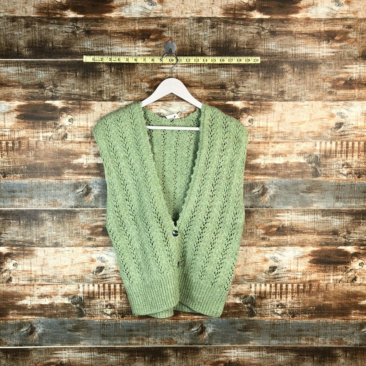 Homespun Knitwear Japanese Brand Green Vest vintage Knitwear #A1806 Size S / US 4 / IT 40 - 1 Thumbnail