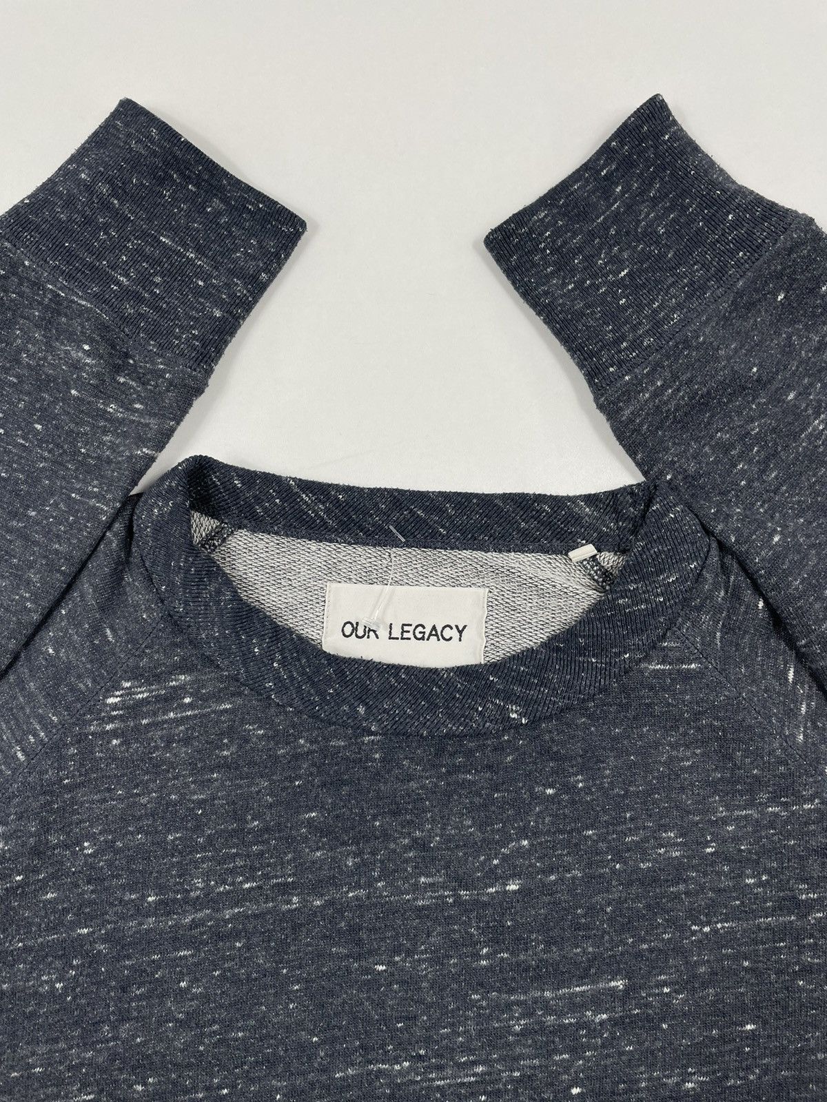 Junya Watanabe × Our Legacy OUR LEGACY Navy Bucle Texture Long Sleeve Sweatshirt Jumper Sweater Pullover Size US M / EU 48-50 / 2 - 8 Thumbnail