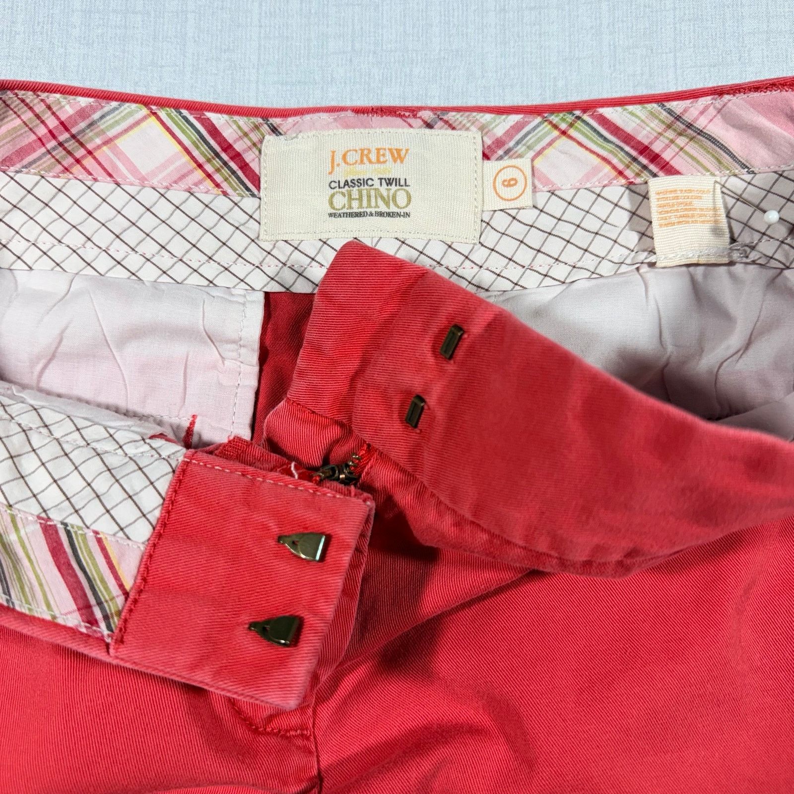 J.Crew J.Crew Classic City Fit Chino Shorts FadedWashed Womens 6 Size 28" / US 6 / IT 42 - 6 Thumbnail