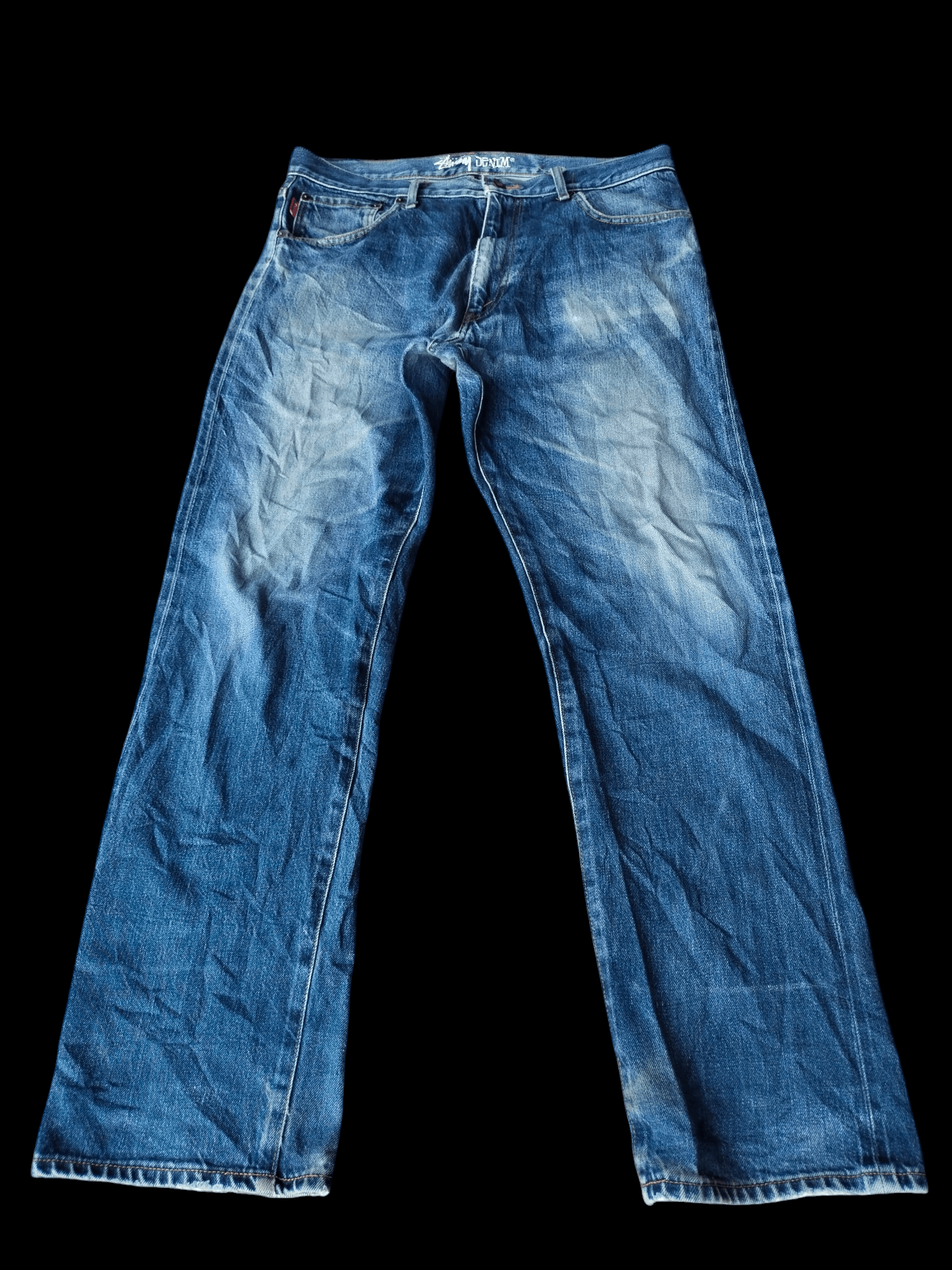 Stussy Vintage Stussy Selvedge Distressed Jeans RARE Punk Size 36" / US 14 / IT 50 - 1 Thumbnail