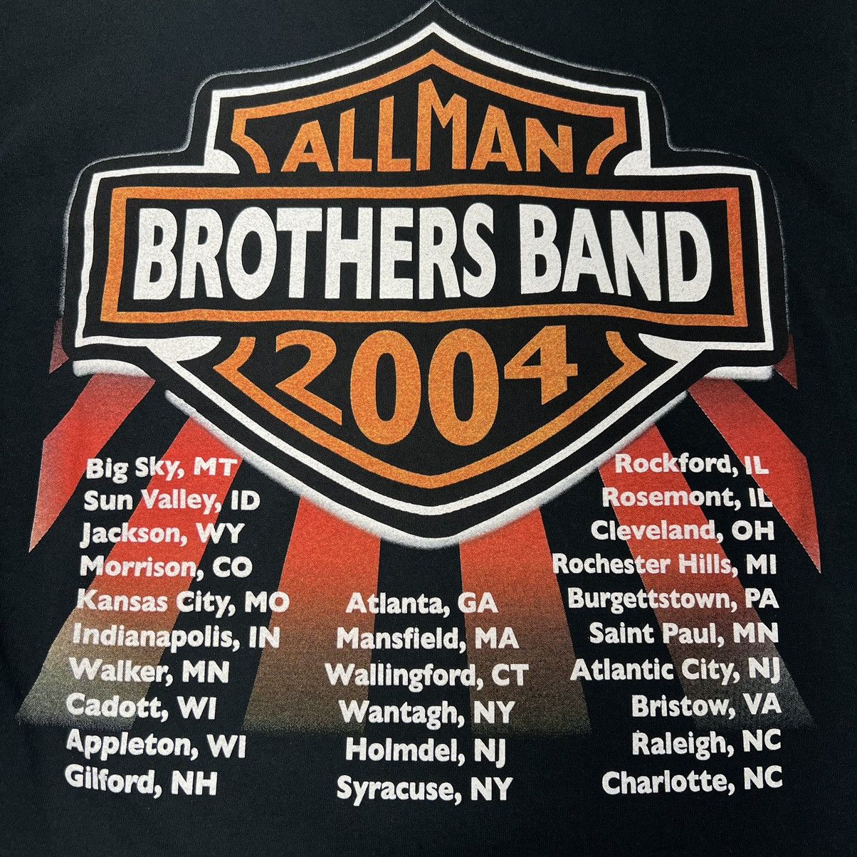 Band Tees × Vintage VTG Allman Brothers Band Tee Shirt Black Tour Campaign Rock Size US L / EU 52-54 / 3 - 11 Thumbnail