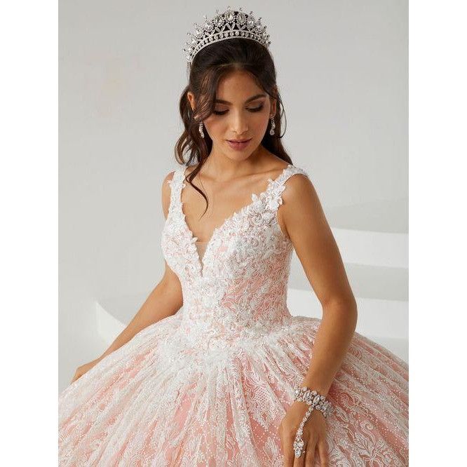 Other V-neckline with detachable sleeves, lace appliques bodice, g Size XL / US 12-14 / IT 48-50 - 12 Thumbnail