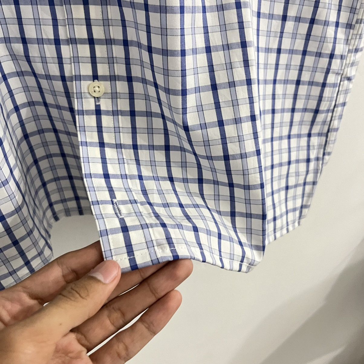 Japanese Brand Uniqlo Gingham Small Plaid Boxy Cut Shirt Size US L / EU 52-54 / 3 - 4 Thumbnail