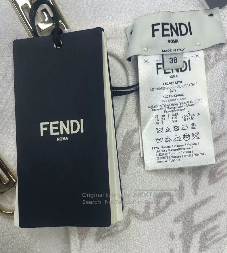 Fendi Fendi Square Neck Tight Strapless Bodycon Dress Size XS / US 0-2 / IT 36-38 - 6 Thumbnail