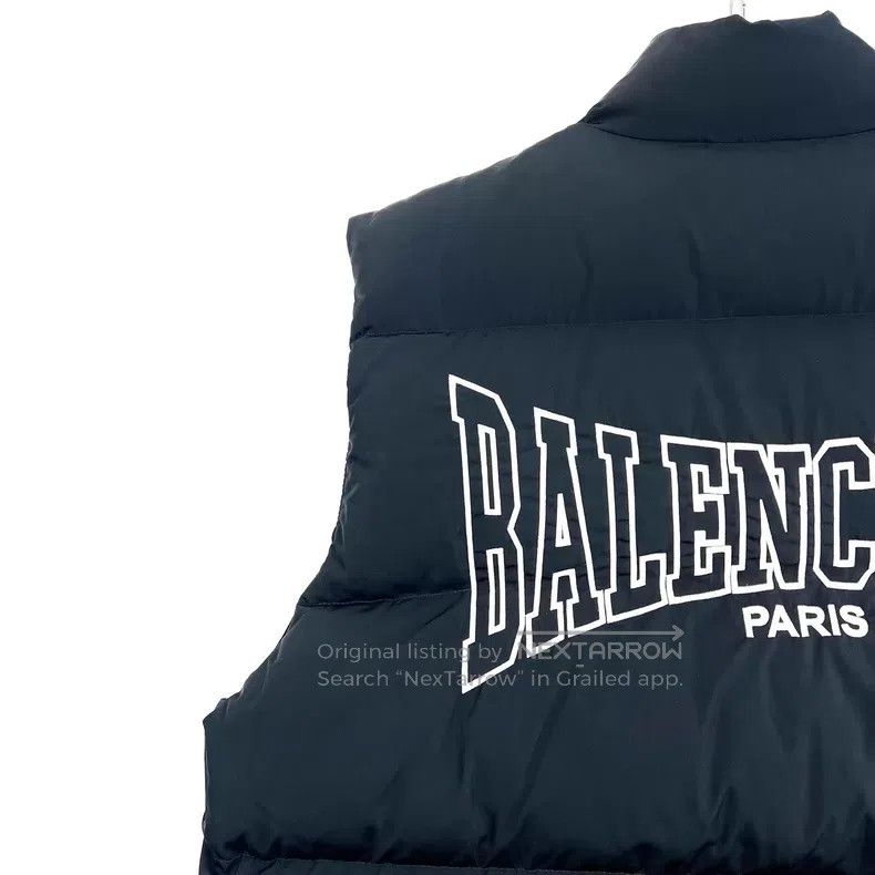 Balenciaga Balenciaga Black stand collar embroidered letter sleeveles Size US M / EU 48-50 / 2 - 6 Thumbnail