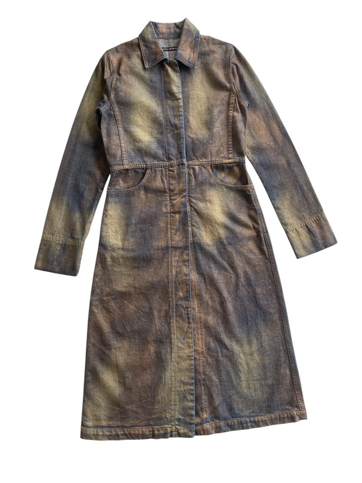 DKNY DKNY Dye Denim LongCoat Size S / US 4 / IT 40 - 6 Thumbnail