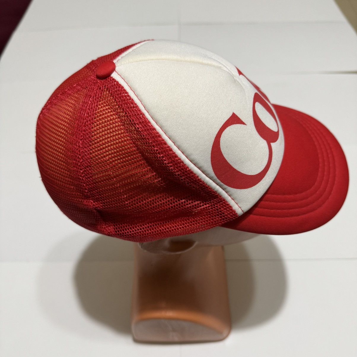 Coca Cola × Vintage Vintage Coca-Cola Trucker Cap Coke Big Logo Hat 90s USA Size 40 - 2 Thumbnail