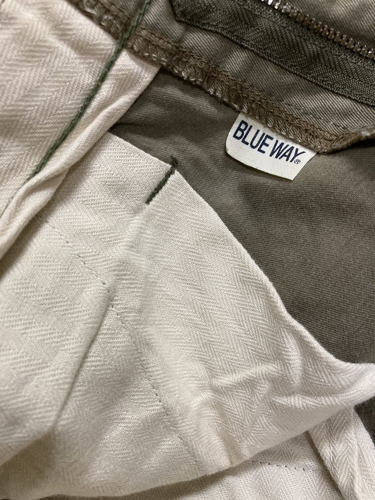 Kapital Reworked Blue Way Khaki Patchwork Pants Size US 32 / EU 48 - 20 Thumbnail