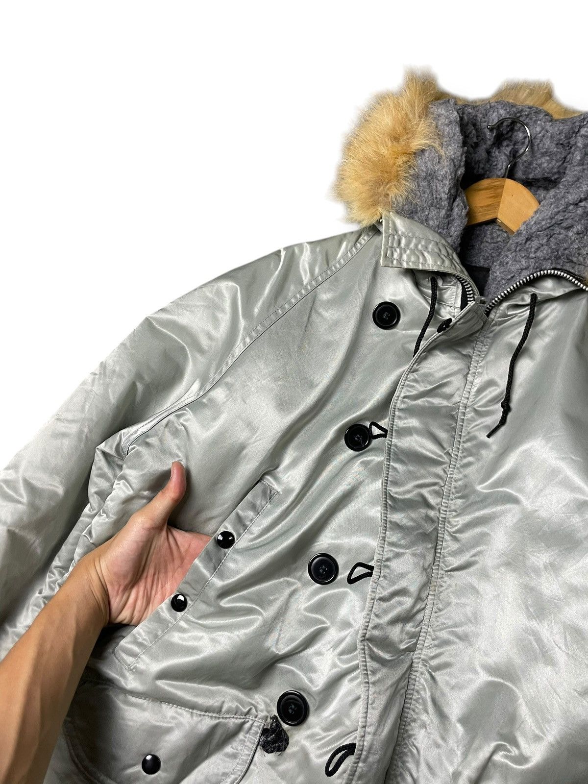 If Six Was Nine × Le Grande Bleu (L.G.B.) × Vintage Arctic Parkas Brand Mink Fur Hooded Jacket (59) Size US L / EU 52-54 / 3 - 8 Thumbnail