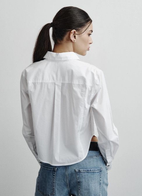 DKNY DKNY Jeans Dome Poplin Studs Top White ( XL ) Size XL / US 12-14 / IT 48-50 - 4 Thumbnail