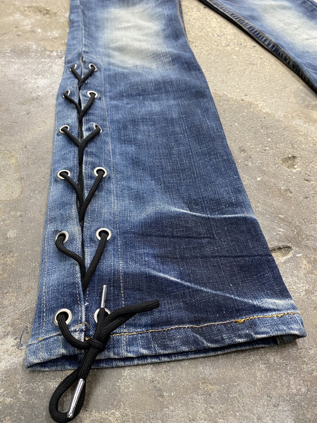 Japanese Brand Cloud72 side laced jeans wash Size US 32 / EU 48 - 9 Thumbnail