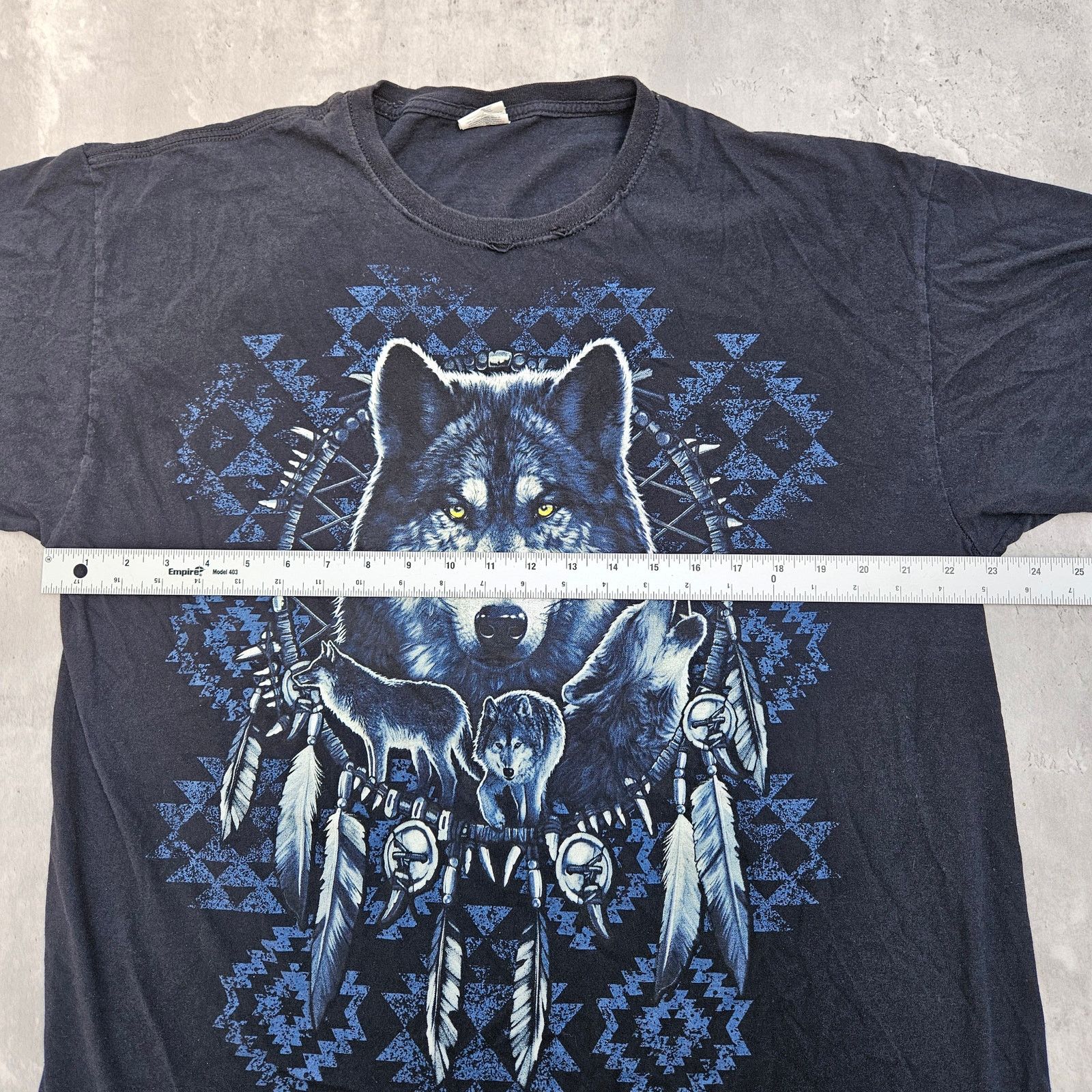 Fruit Of The Loom Vintage Wolf Print Graphic T-Shirt Size Mens XL Size US XL / EU 56 / 4 - 5 Thumbnail