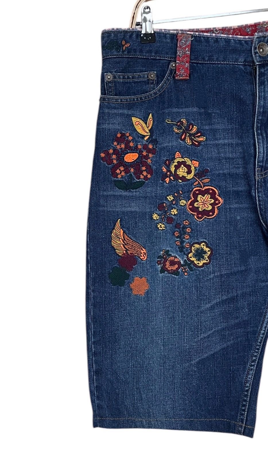 Japanese Brand × Vintage Vintage Japanese Brand Flower Patches Short Jeans 2000s Size US 26 / EU 42 - 5 Thumbnail