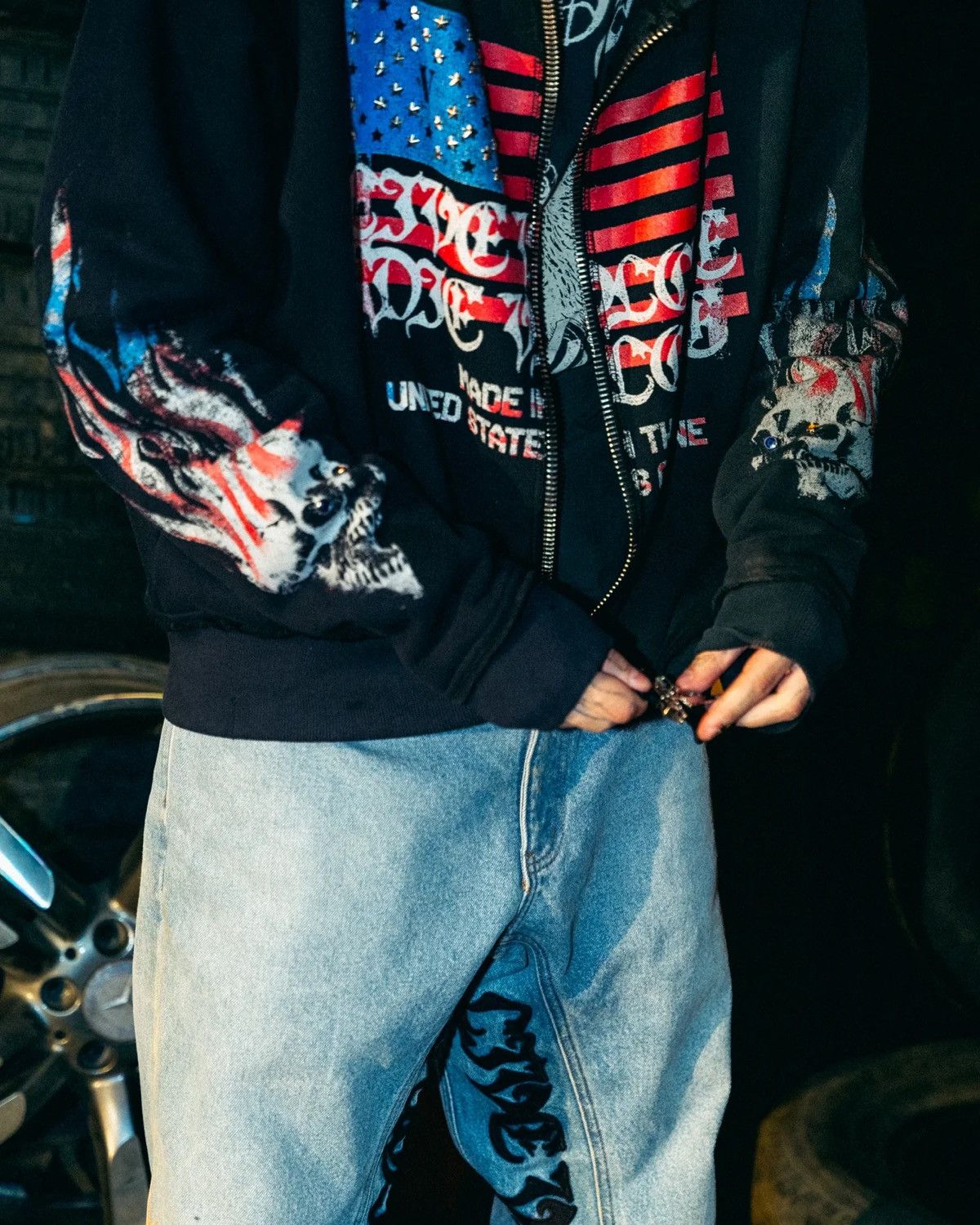 Vlone Vlone Flag Zip Up Hoodie Size US XL / EU 56 / 4 - 4 Thumbnail