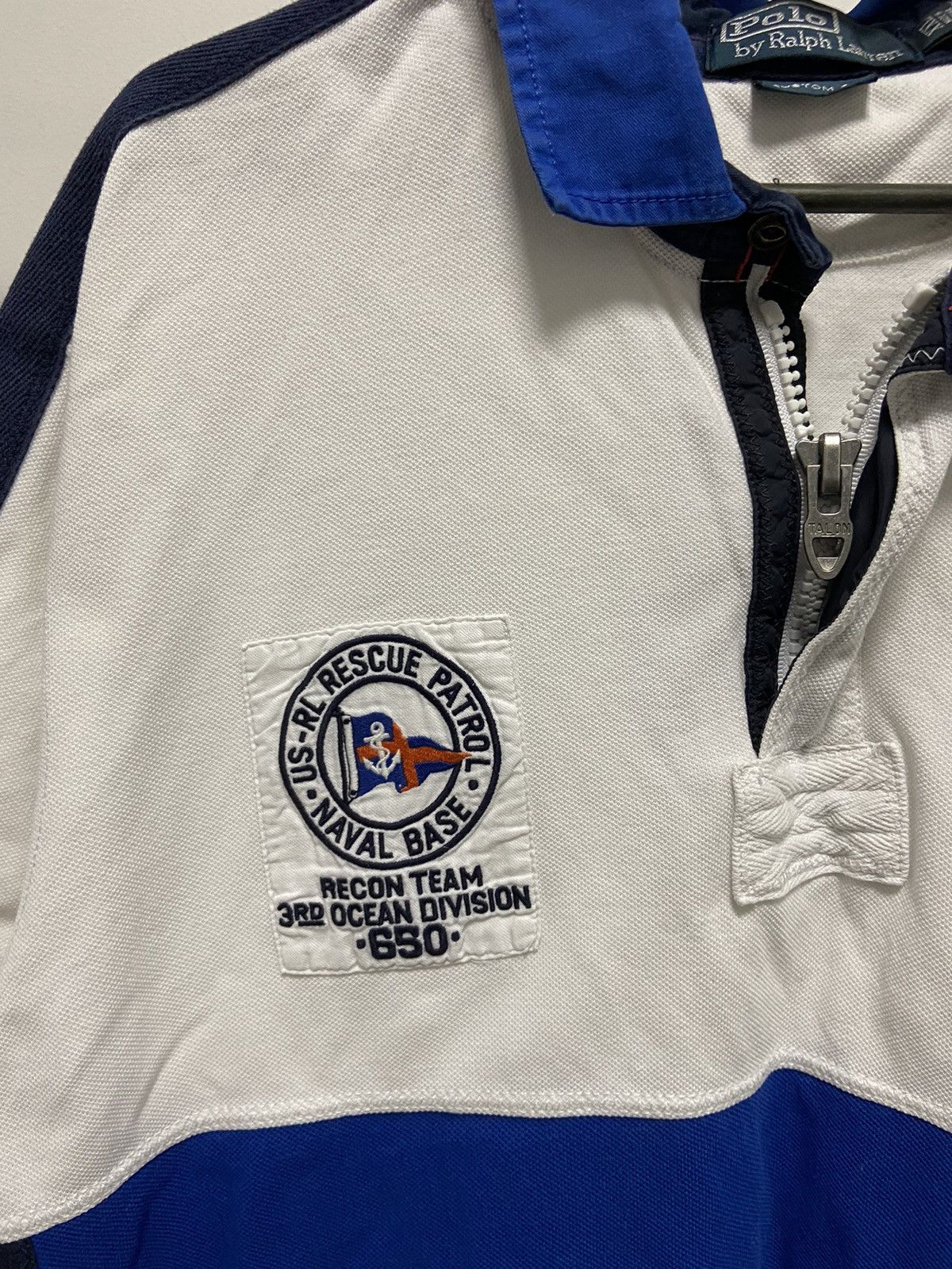Polo Ralph Lauren Polo Ralph Lauren Vintage Zip Logo T Shirt Rescue Patrol Size US XXL / EU 58 / 5 - 6 Thumbnail