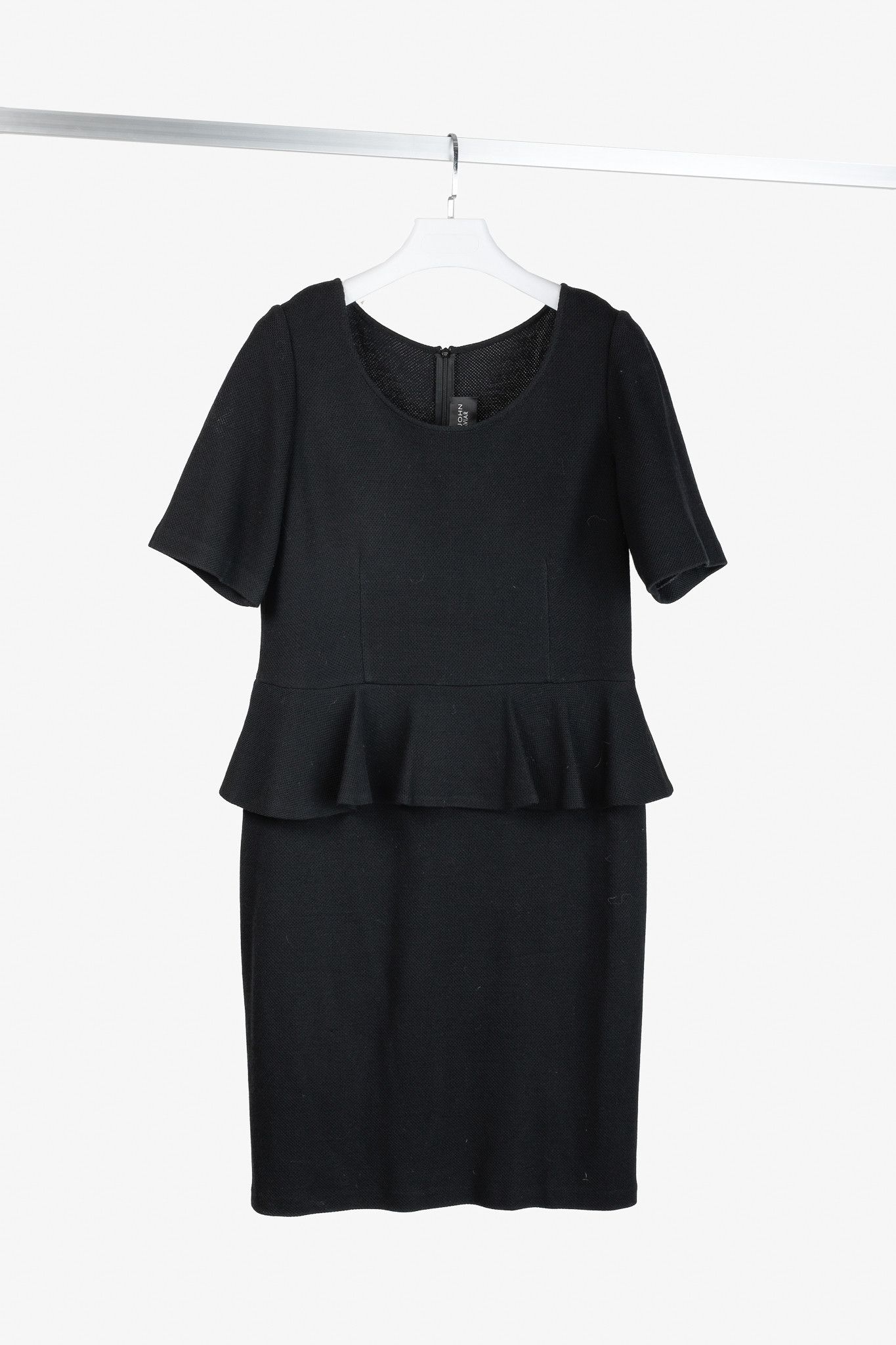 St. John St. John Caviar Resort 2016 Milano Pique Knit Peplum Dress Size L / US 10 / IT 46 - 1 Thumbnail