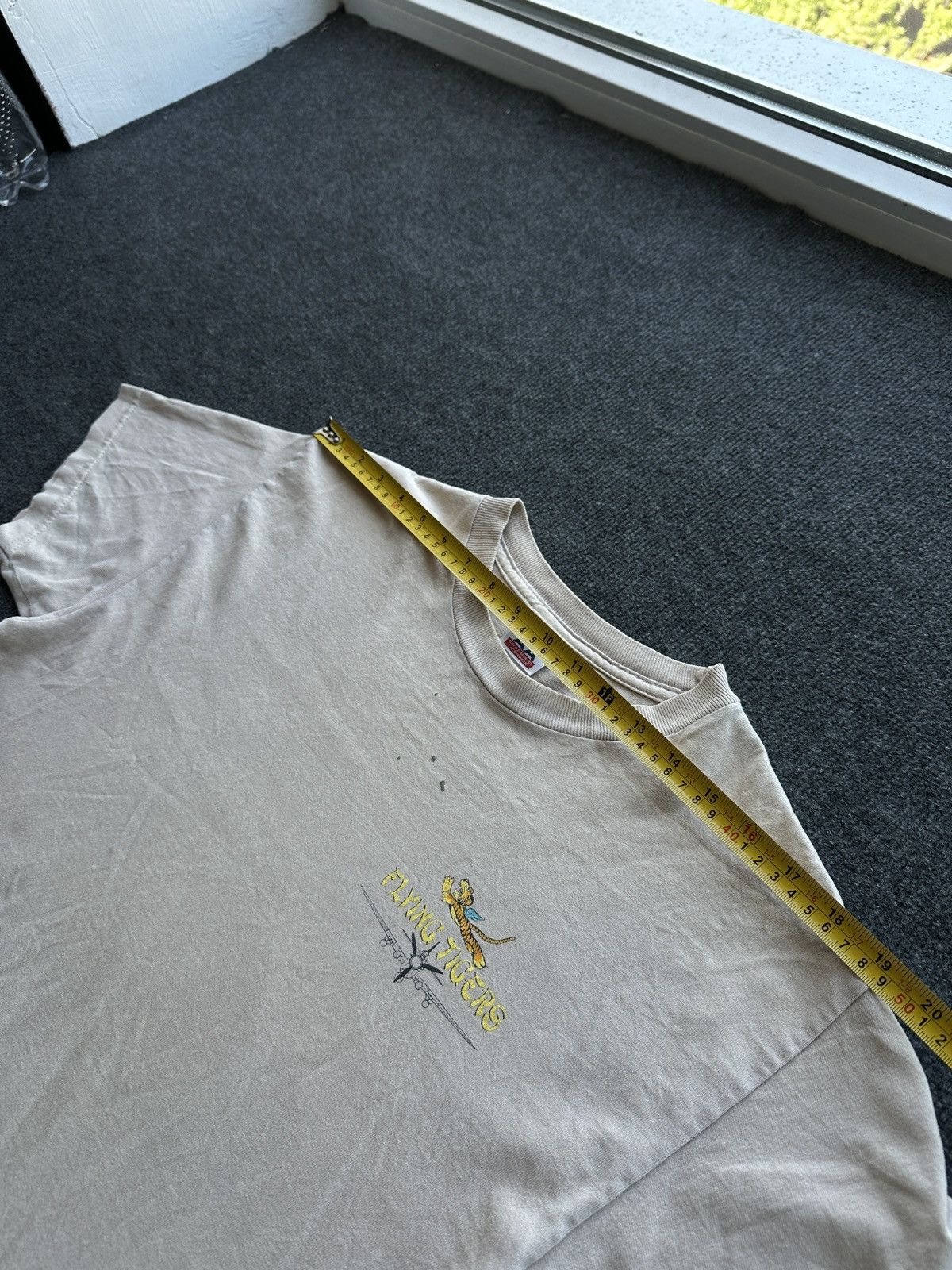 Other FLYING TIGER 🚨 P40 WARHOUSE BIG LOGO MEN BEIGE TEE Size US M / EU 48-50 / 2 - 16 Thumbnail