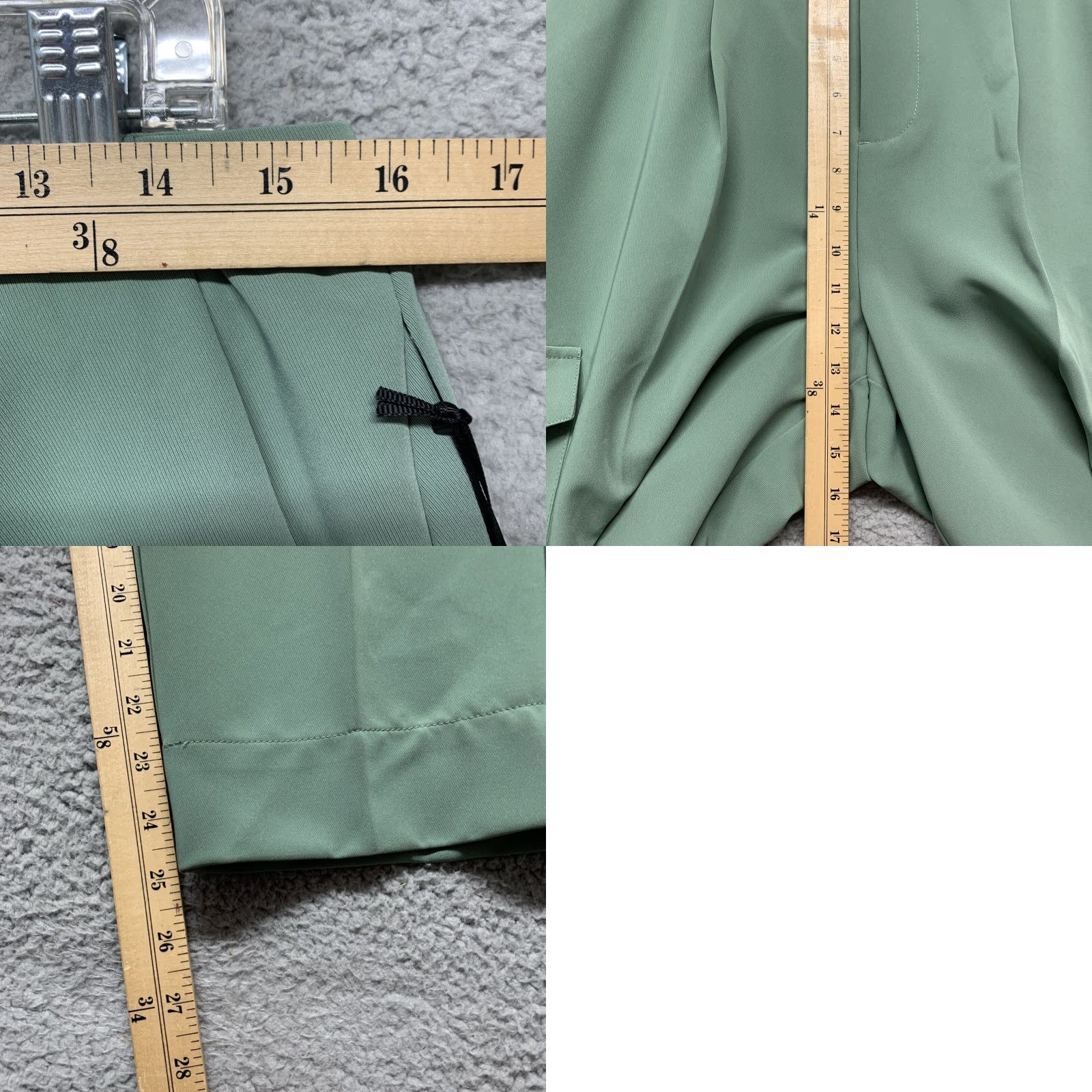 Vintage Prologue Cargo Dress Pants Women's 12 Green 32x25 High Rise Relaxed Fit Tapered Waist 32 Inseam Pants Size 34" / US 12 / IT 48 - 9 Thumbnail