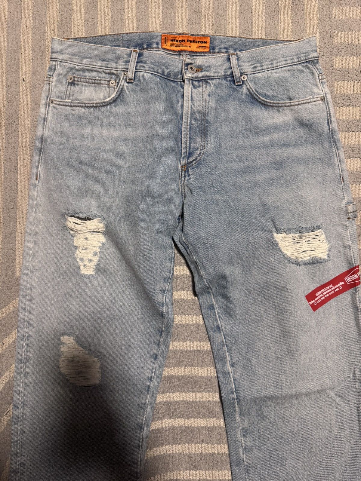 Heron Preston 2010s Heron Preston Distressed Denim Size US 36 / EU 52 - 2 Thumbnail