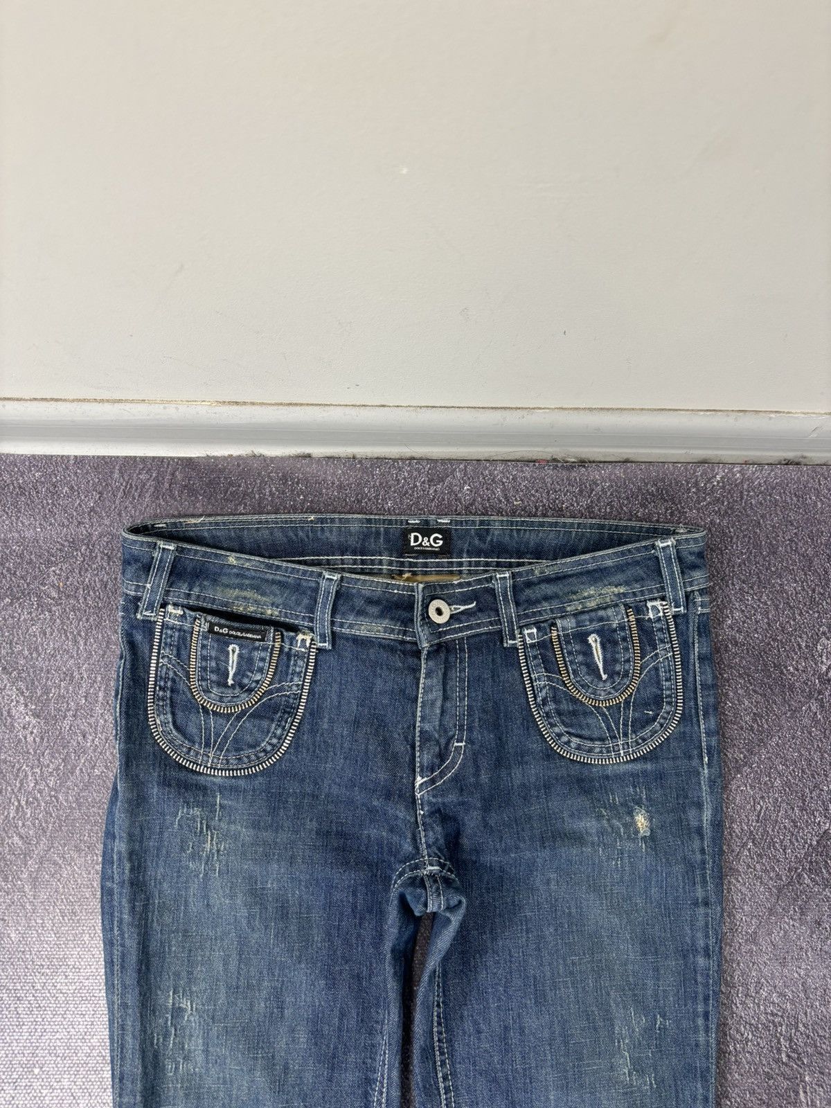 Dolce & Gabbana Vintage Dolce & Gabbana Glamour Women’s Cropped Denim Jeans Size 26" / US 2 / IT 38 - 6 Thumbnail