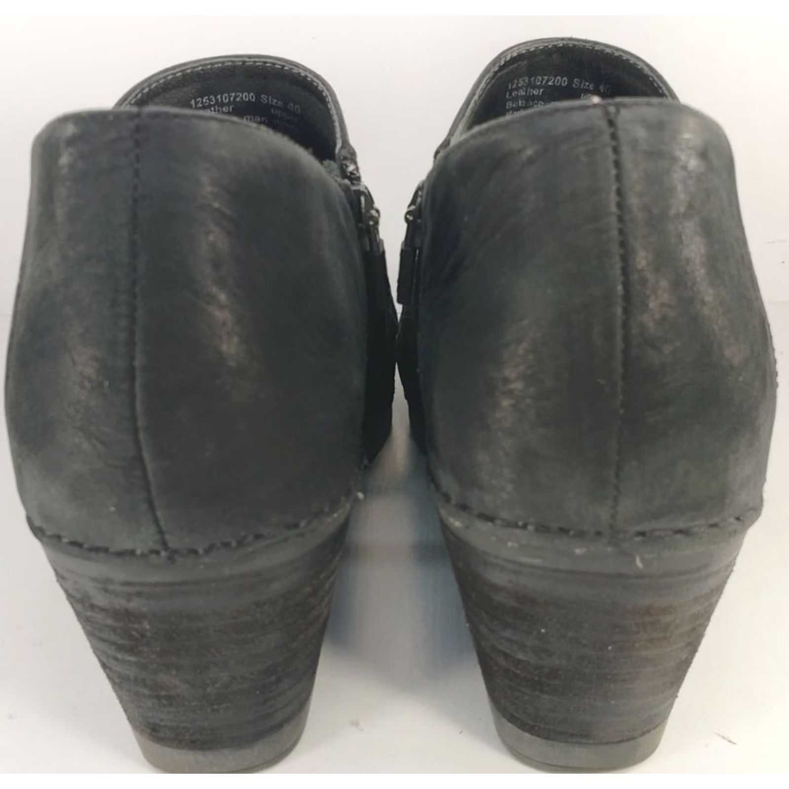 Dansko VINTAGE Dansko Sheena Nubuck Wedge Bootie Side Ankle Zip Women's Size 9M 40EU Black Size US 9 / IT 39 - 6 Thumbnail