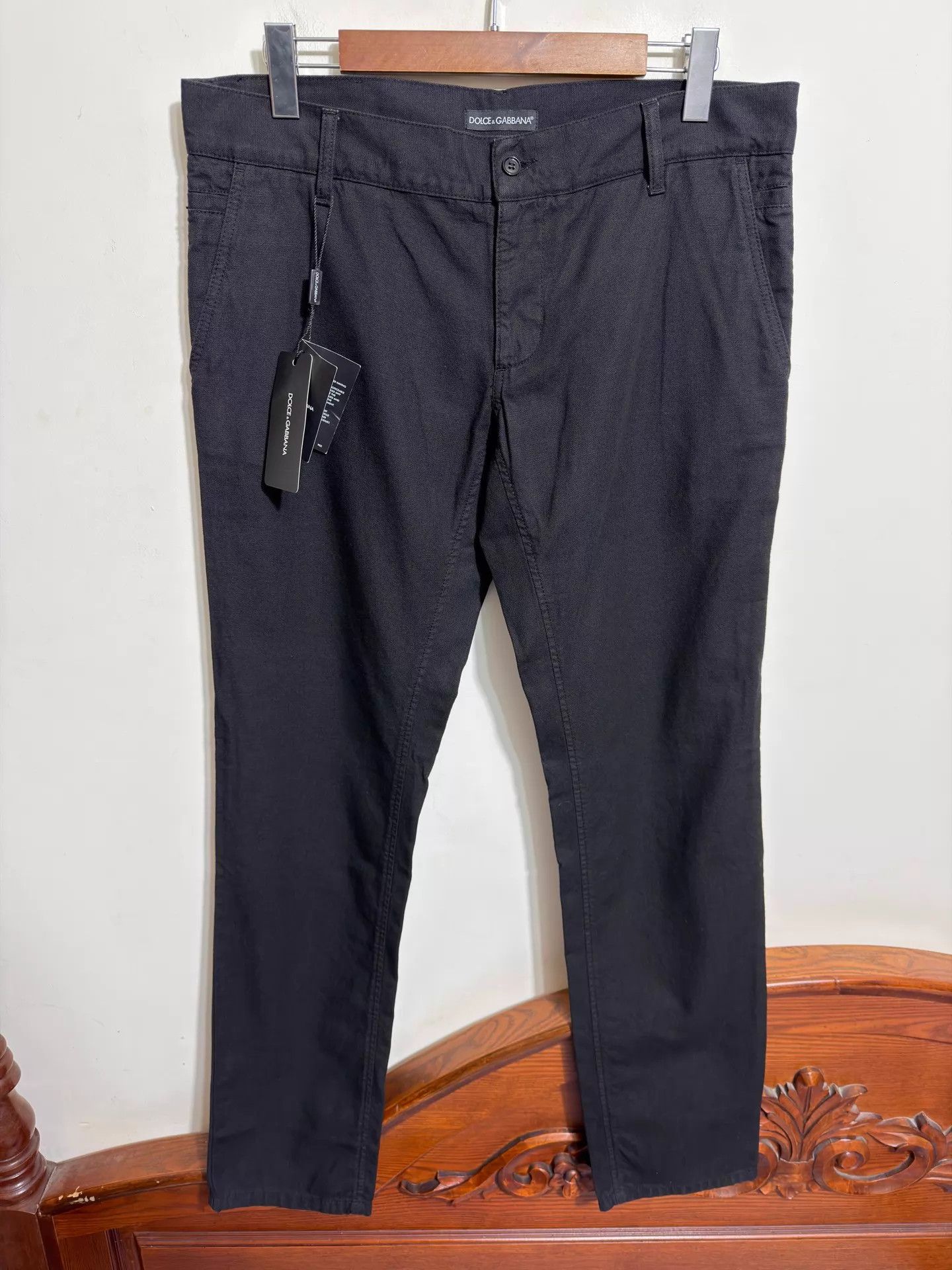 Dolce & Gabbana Dolce&Gabbana Slim Trousers Size 50 Carbon Black Size US 34 / EU 50 - 1 Thumbnail