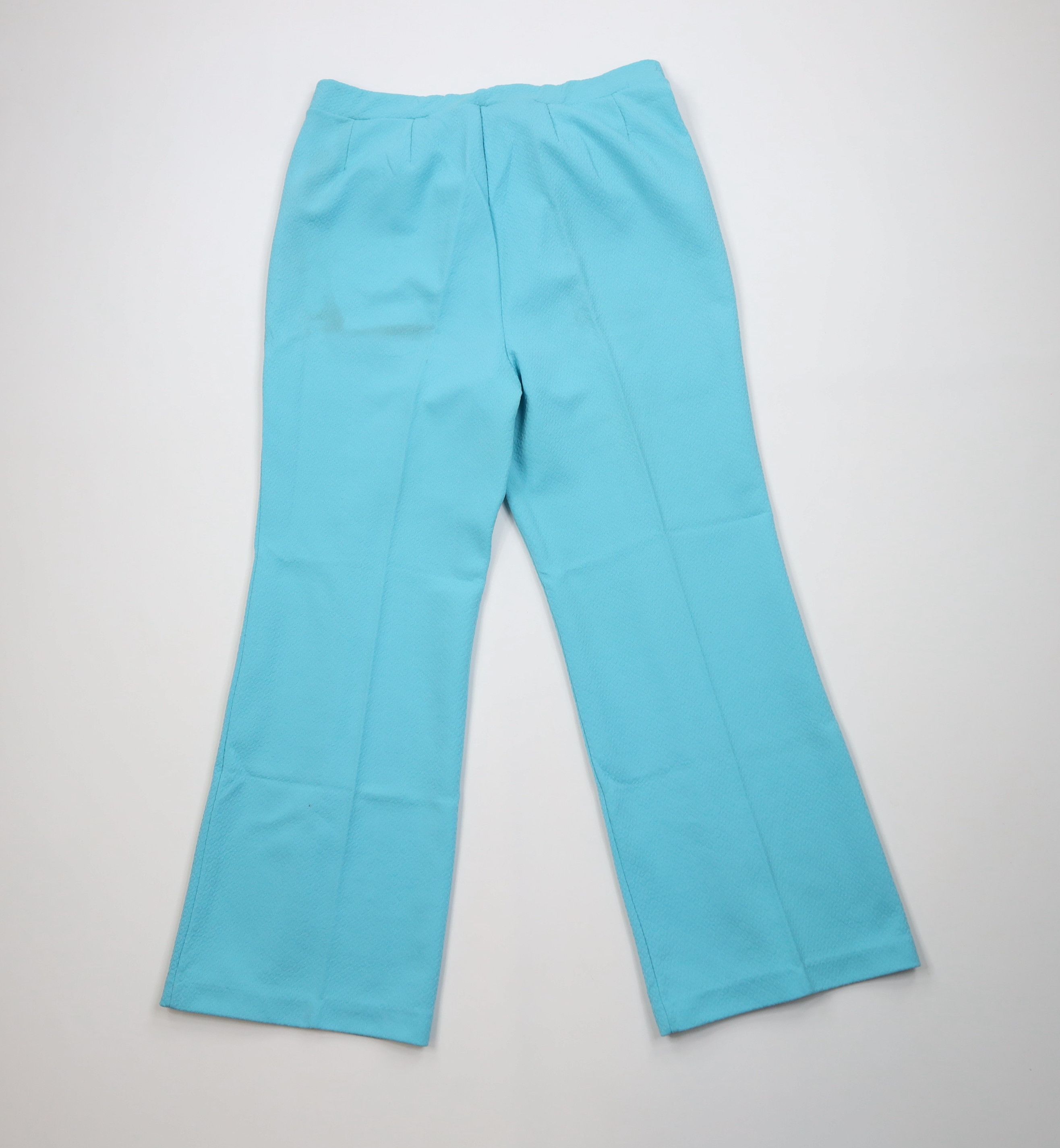 Vintage Vintage 70s Streetwear Bell Bottoms Pants Light Blue USA Size 34" / US 12 / IT 48 - 9 Thumbnail