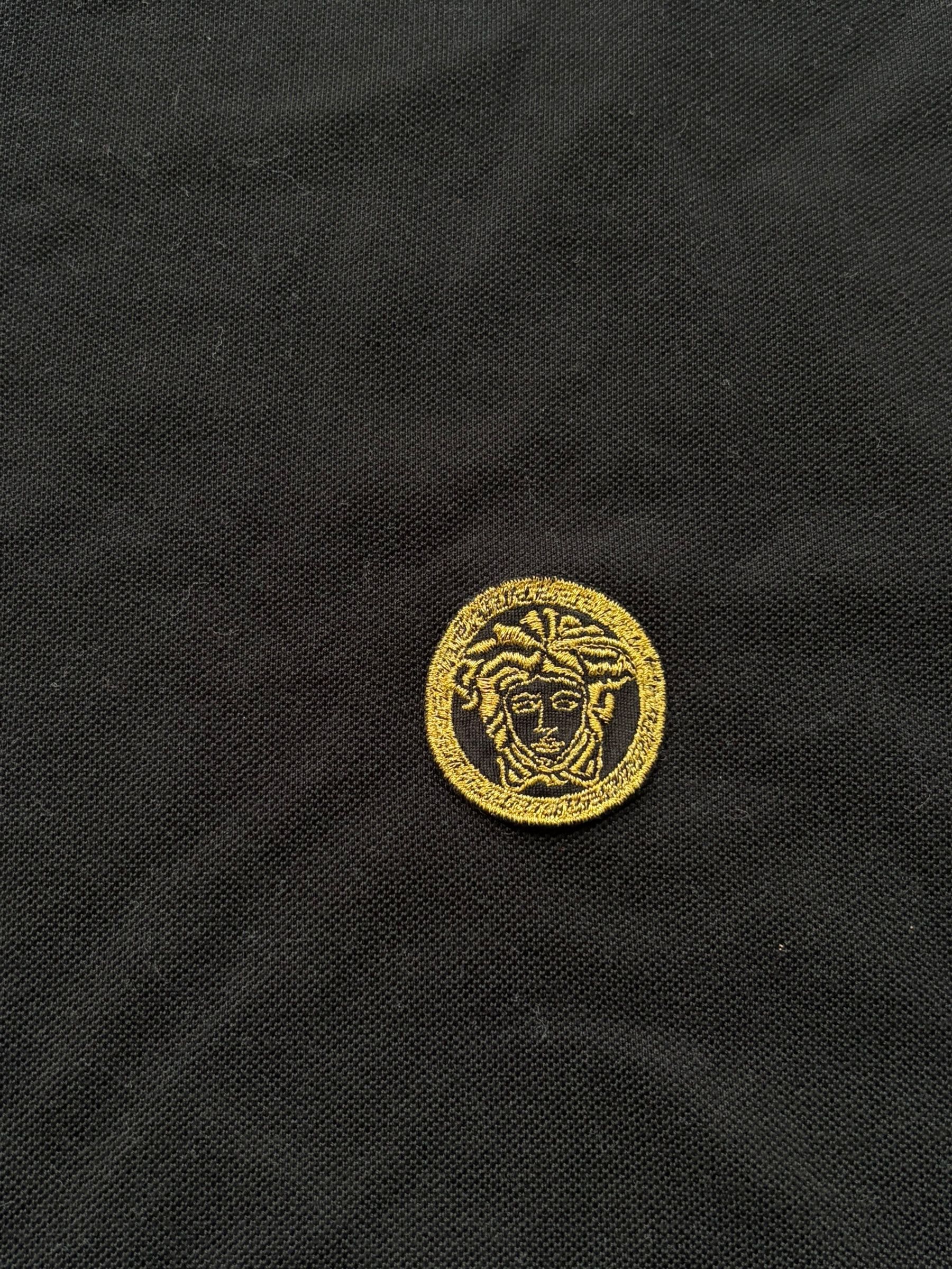 Versace Versace Black & Gold Embroidered Medusa Polo T-Shirt Size US XXL / EU 58 / 5 - 3 Thumbnail