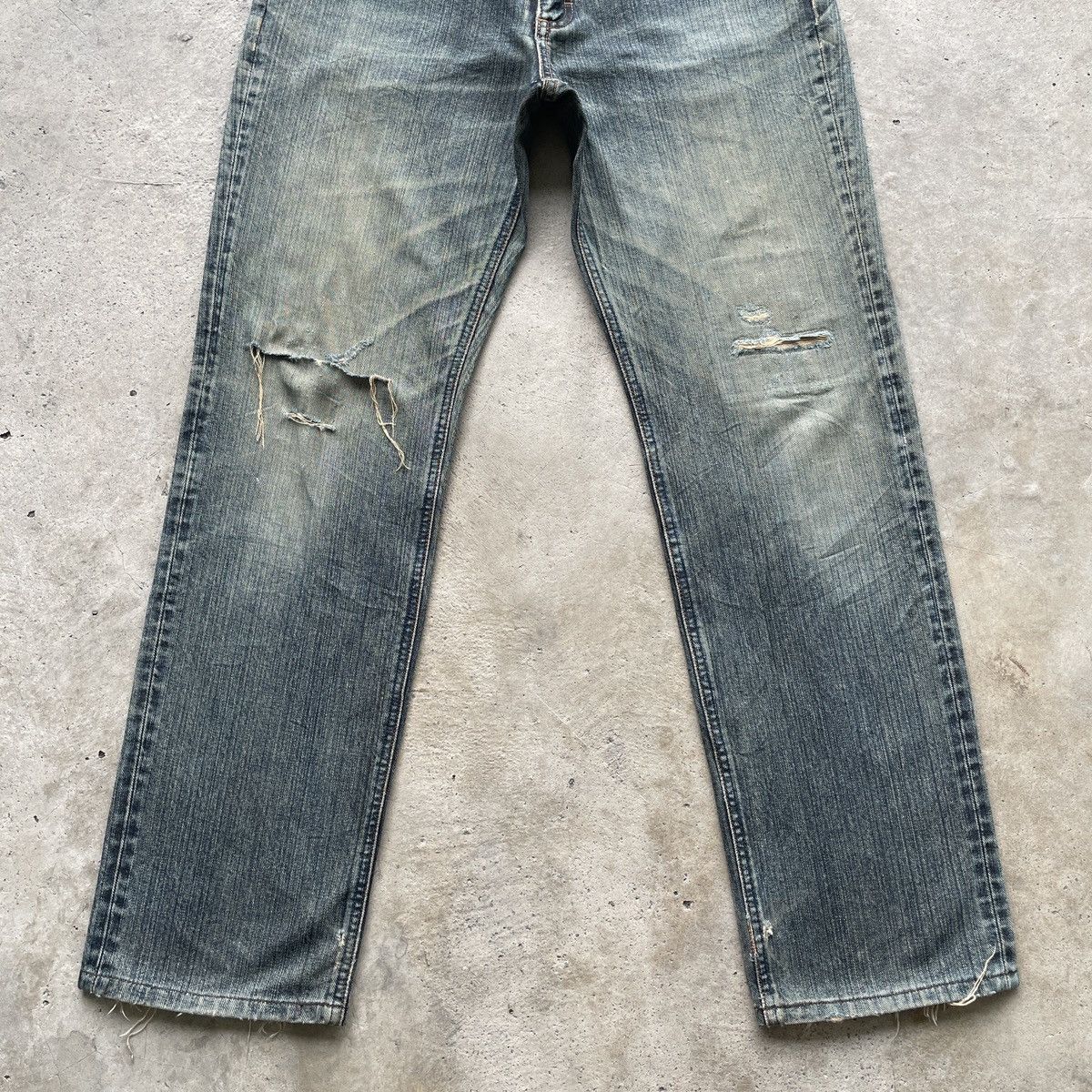 Japanese Brand Vintage Japan Distressed Faded Jeans Denim Pants W31x31 Size US 31 - 4 Thumbnail