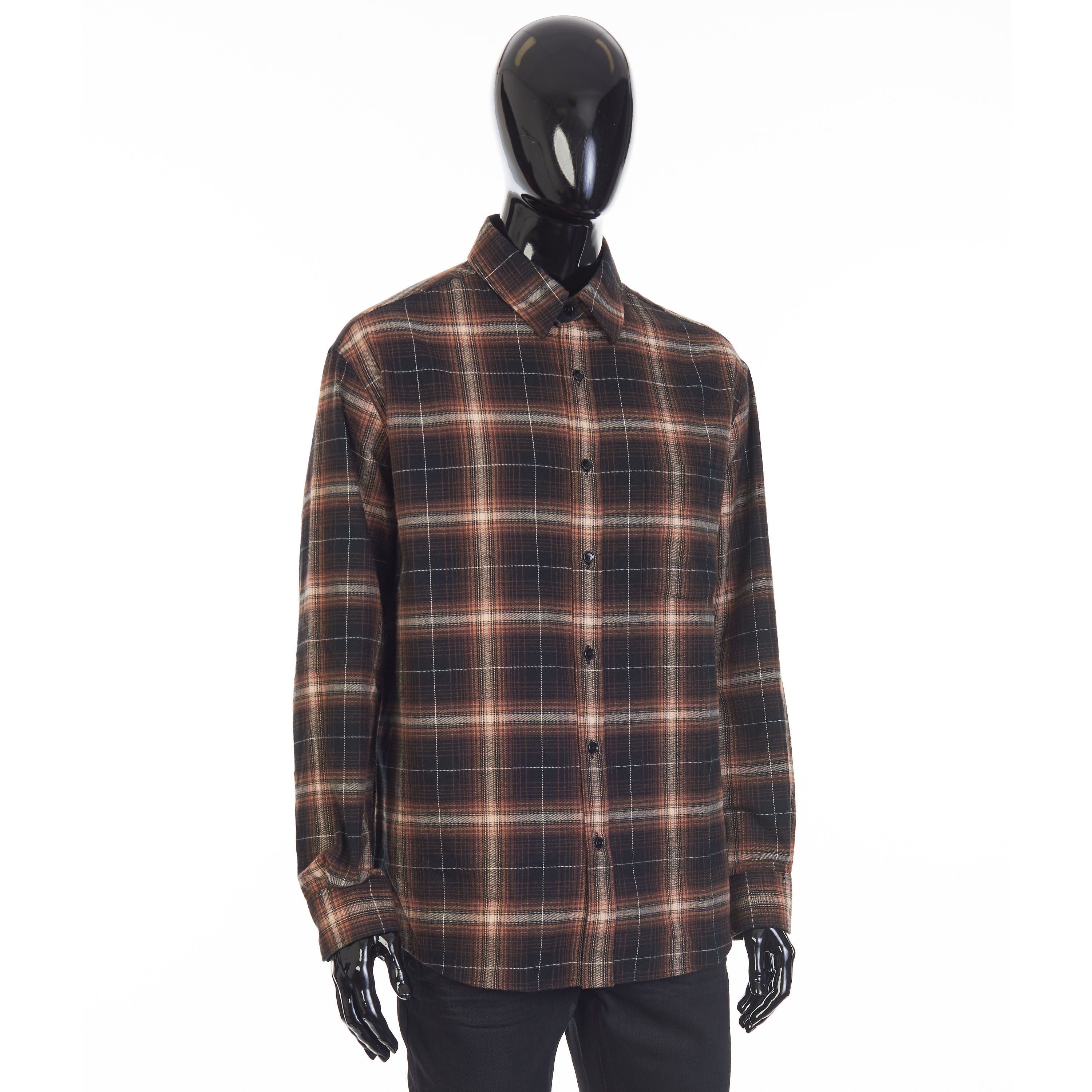 Celine Oversized Lumberjack Shirt In Cotton Checks Size 41 Size US L / EU 52-54 / 3 - 8 Thumbnail