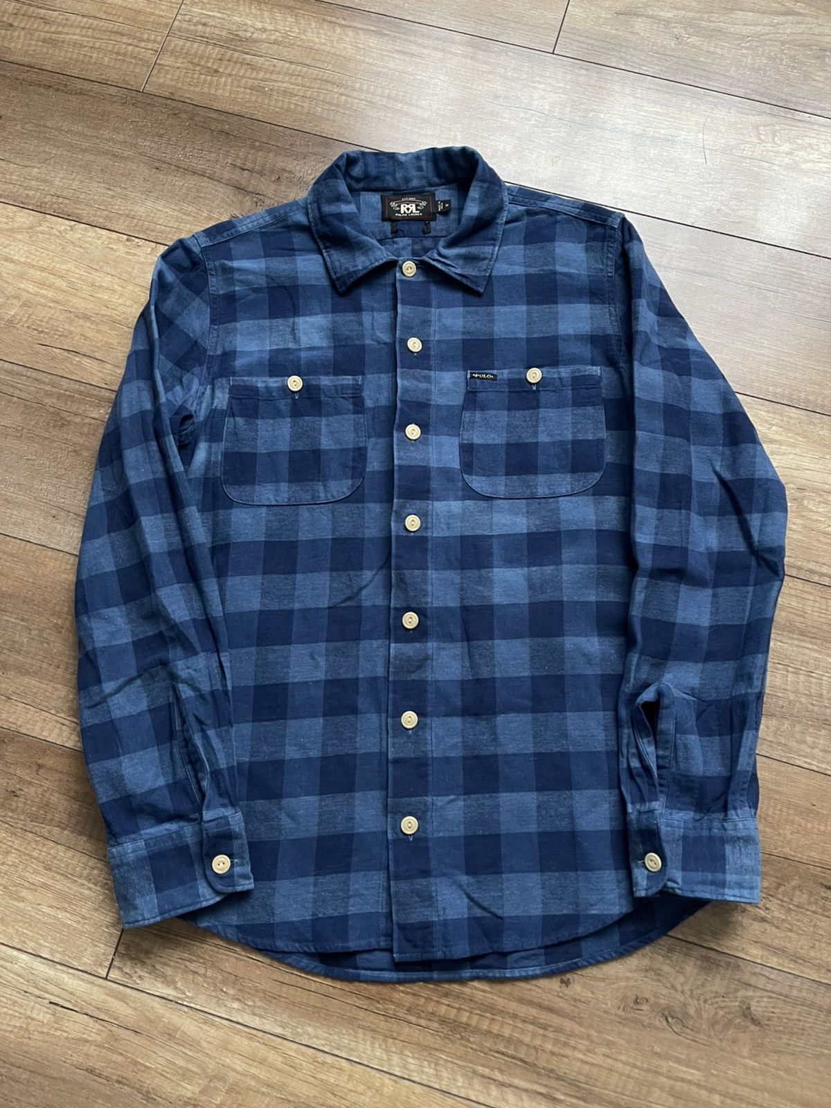 Polo Ralph Lauren Double Polo Ralph Lauren RRL Shirt Long Sleeve Checked Size US M / EU 48-50 / 2 - 2 Thumbnail