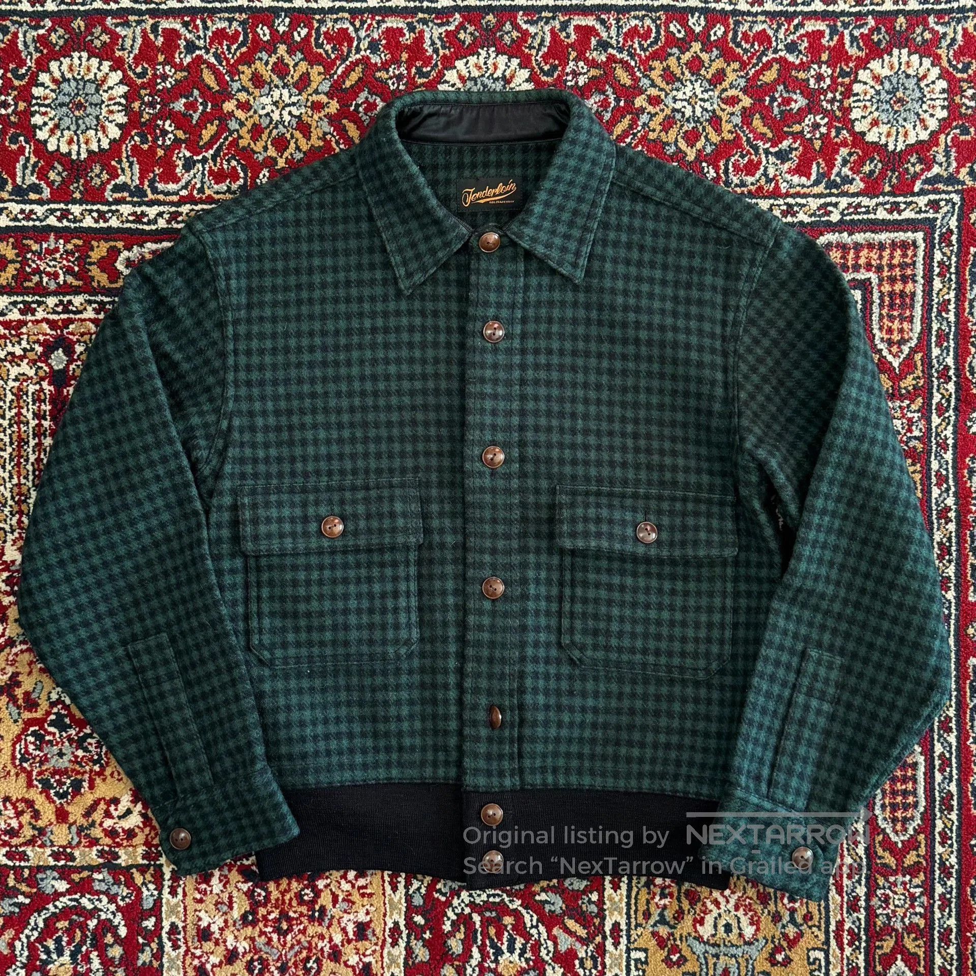 Vintage Wool Houndstooth Lumberjack Jacket. Size US S / EU 44-46 / 1 - 1 Thumbnail