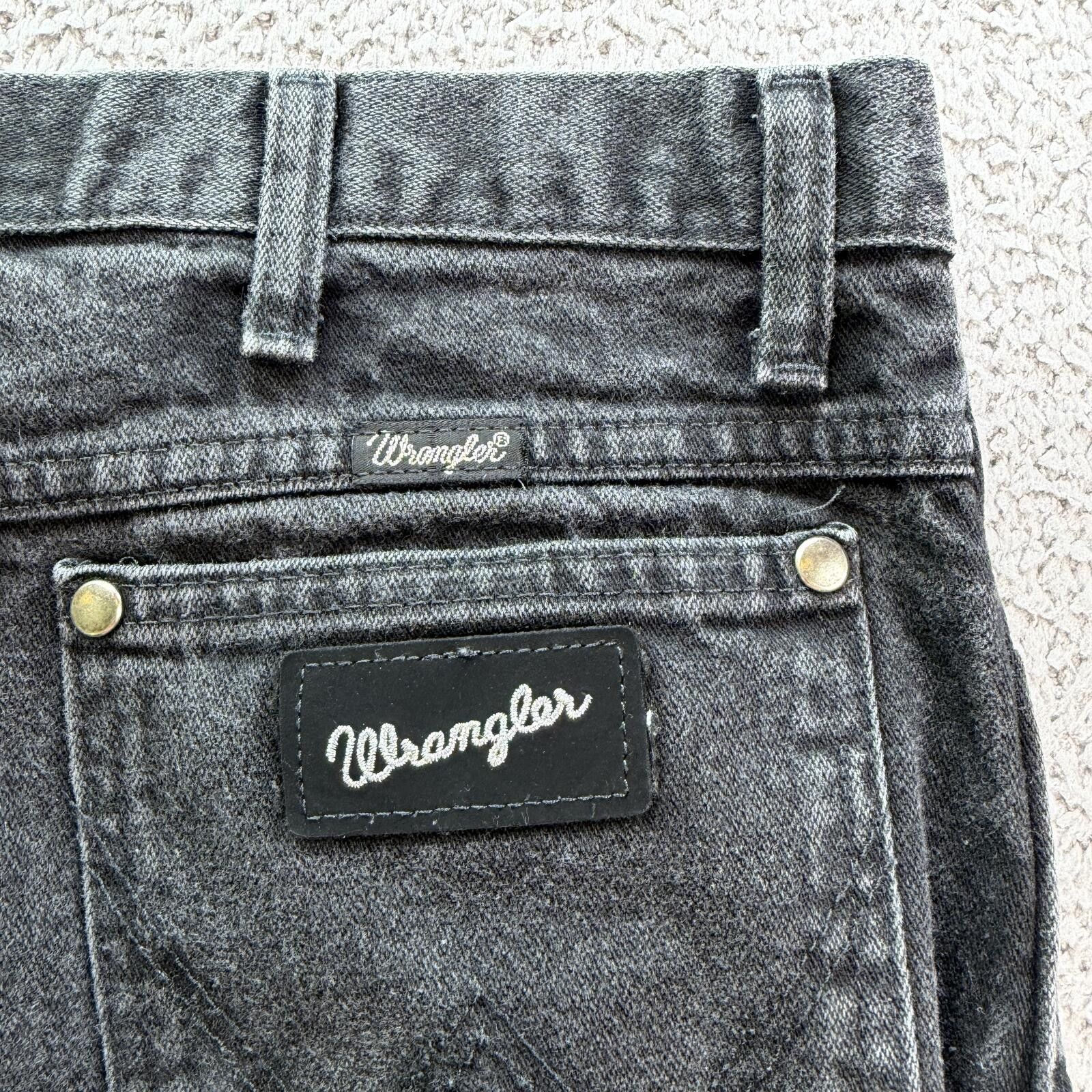 Wrangler Wrangler Black Wash Relaxed Fit Baggy Y2K Skater Jeans 35x32 Size US 35 - 5 Thumbnail