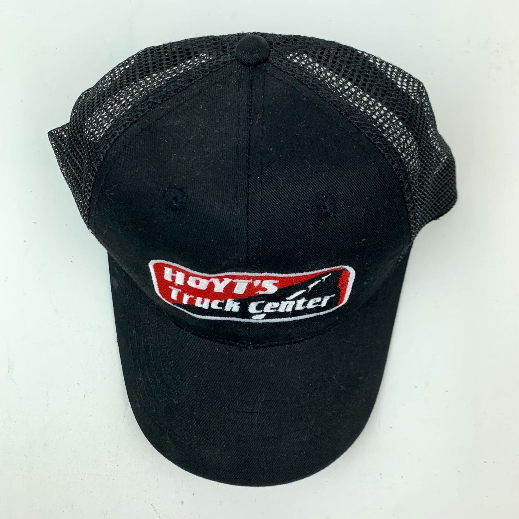 Vintage Hoyt's Truck Center Black Red Cotton Snapback Trucker Hat Cap Hat Mens One Size Black Cotton Solid Trucker Hat Cap Size ONE SIZE - 3 Thumbnail